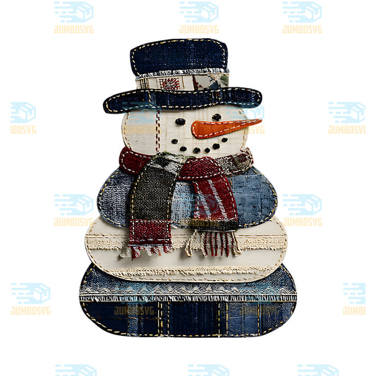 Snowman-Patchwork-Xmas-Pajamas-Holiday-Merry-Christmas-Png