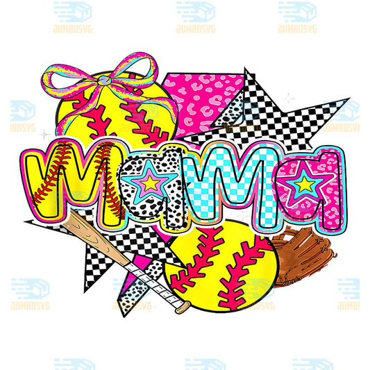 Softball-Mama-Mom-Softball-Game-Day-Vibes-Png