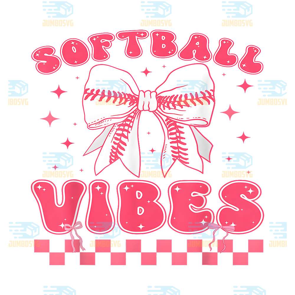 Softball-Vibes-Softball-Coquette-Groovy-Softball-Girls-Png