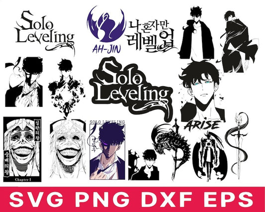 Solo Leveling svg eps png Pack SVG solo levelling merch sung jin-woo solo levelling novel manga solo levelling  Solo Leveling Svg