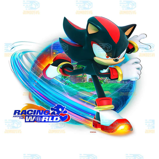 Sonic-The-Hedgehog-Racing-Around-The-World-Shadow-Png
