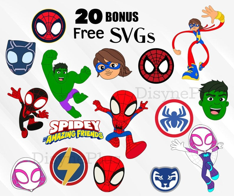 Spidey PNG, Spidey and his Amazing Friends Clipart, Spidey and his Amazing Friends PNG, Make your own Spidey shirt, Superhero Birthday