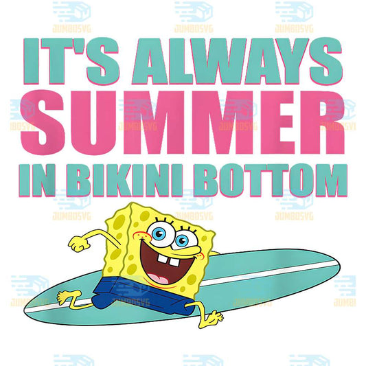 SpongeBob-SquarePants-It-s-Always-Summer-In-Bikini-Bottom-Png