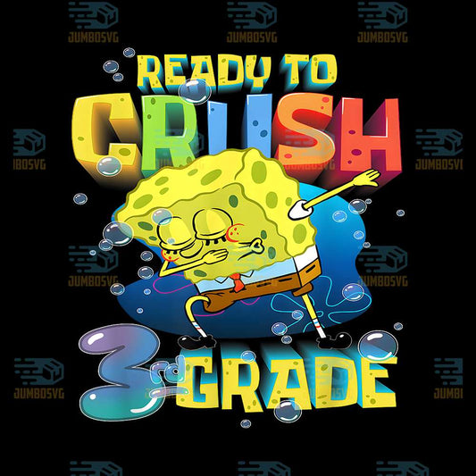 Spongebob-Dabbing-Ready-To-Crush-3rd-Grade-School-Png