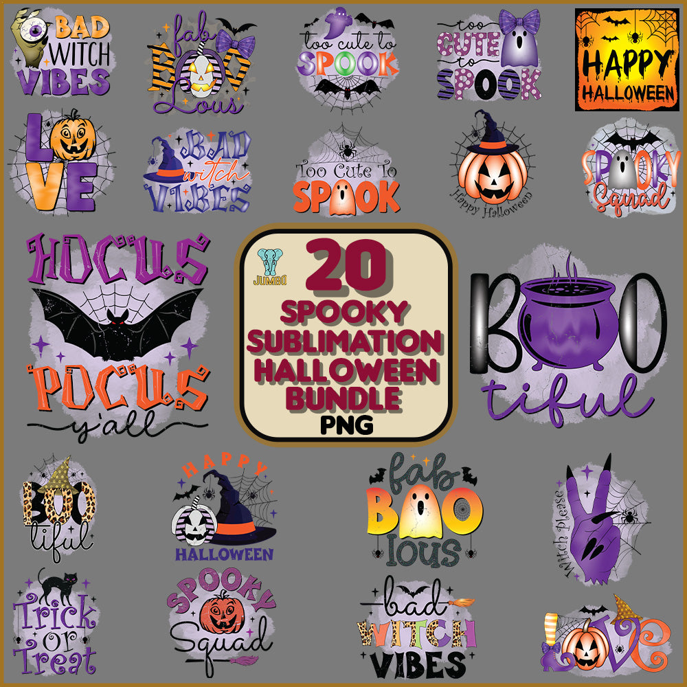 SpookySublimationHalloweenPngBundle