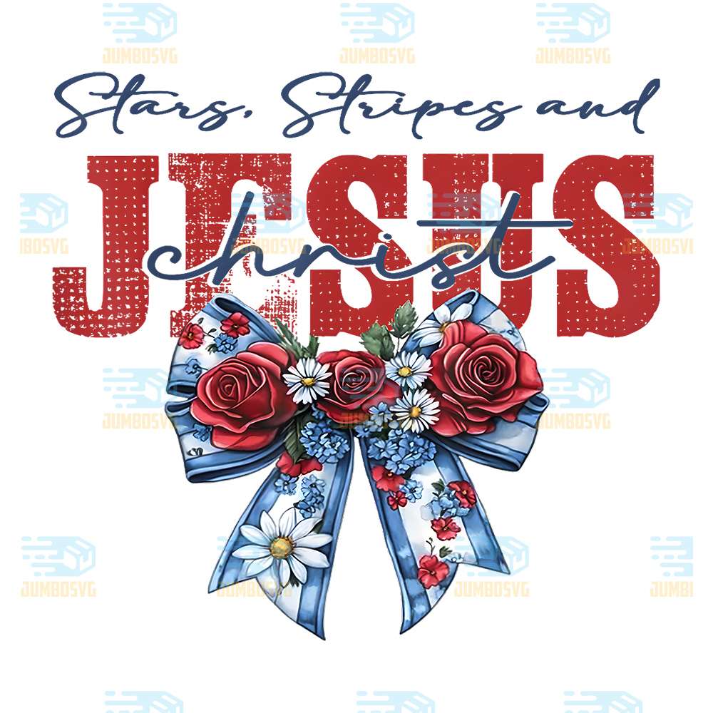 Stars-Stripes-And-Jesus-Christ-4th-Of-July-Coquette-Bow-Png