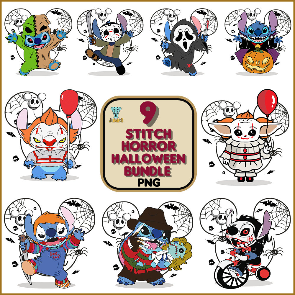 StitchHorrorHalloweenPngBundle