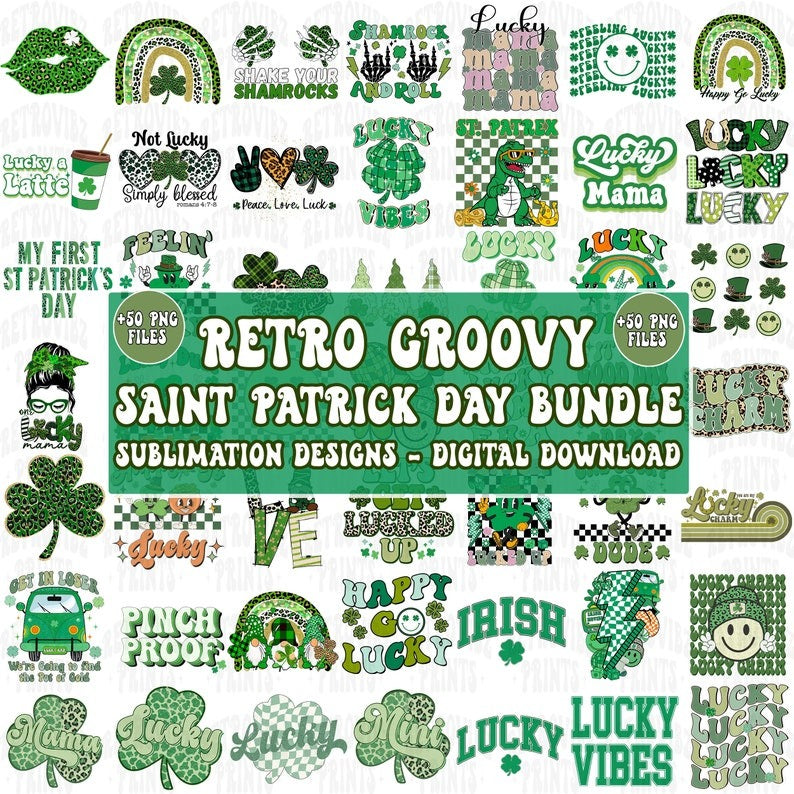 St patricks day png Mega Bundle, Retro St Patricks png designs bundle, St patricks day png, St patty's png bundle, png file for sublimation