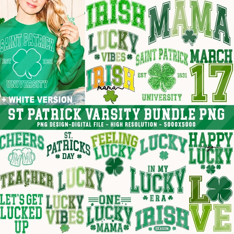 St patricks day png Mega Bundle, Retro St Patricks png designs bundle, St patricks day png, St patty's png bundle, png file for sublimation