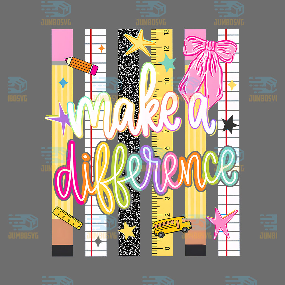 Striped-Make-A-Difference-Pencil-Crayons-Png