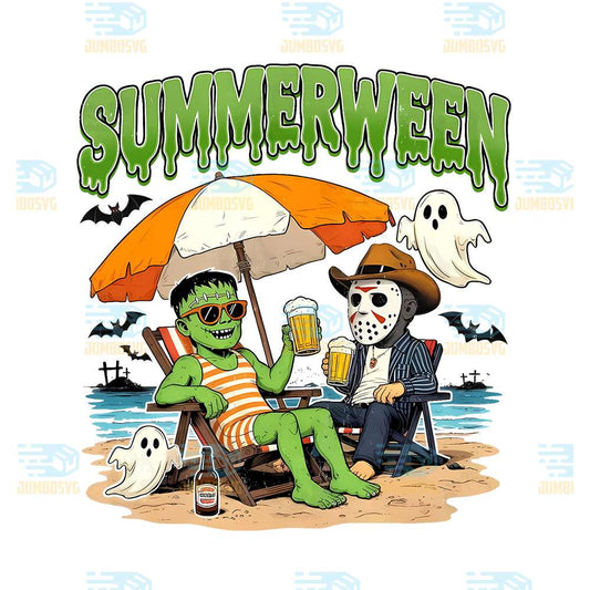 Summerween-Horror-Frankenstein-And-Jason-Voorhess-Png-1