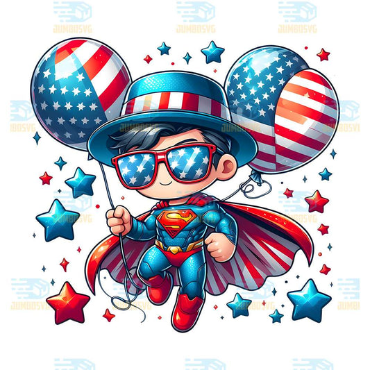 Super-Man-America-4th-Of-July-Png
