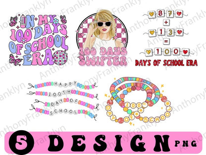 Swiftie 100 Days Of School Png, 100 Days Of School Taylor Png, In My 100 Days Of School Era Png, Swiftie Ke.Lce Png