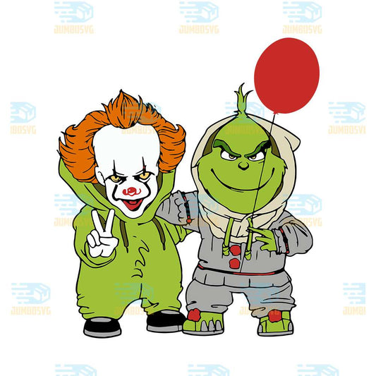 The-Grinch-And-Pennywise-Christmas-Png