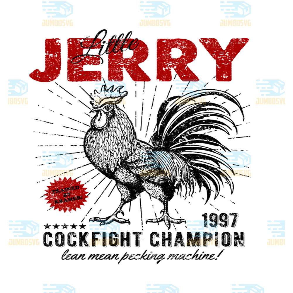 The-Little-Jerry-1997-Cockfight-Champion-Lean-Mean-Pecking-Machine-Png