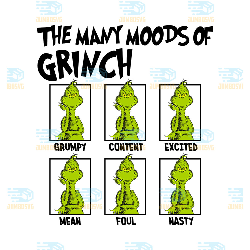 The-Many-Moods-Of-Grinch-Christmas-Png-1