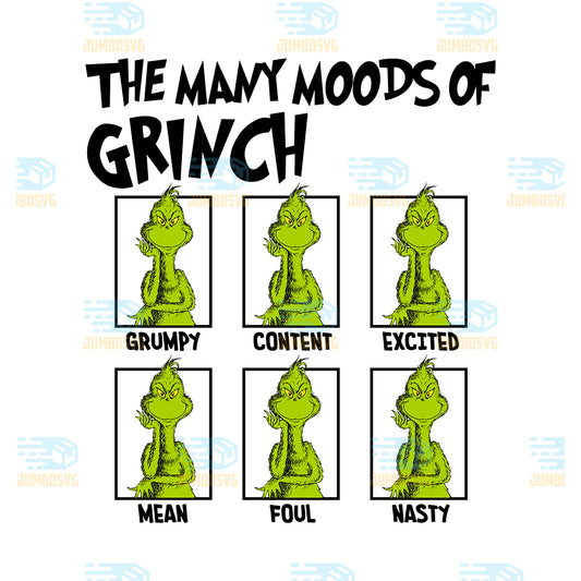 The-Many-Moods-Of-Grinch-Christmas-Png-1