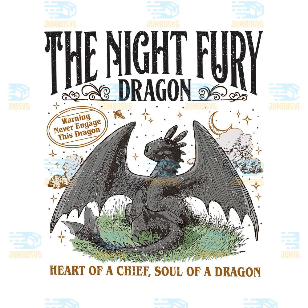 The-Night-Fury-Dragon-Heart-Of-A-Chief-Soul-Of-A-Dragon-Png
