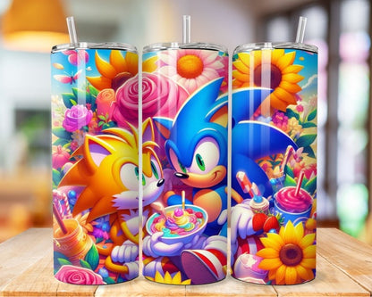 The Hedgehog Tumbler Wrap Bundle, 20oz Skinny Tumbler Wrap, 20 oz Tumbler Png Sublimation Design, Digital Instant Download Designs Template