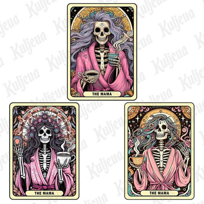 The Mama Funny Tarot Card Bundle, Woman Skeleton Mother Sublimation Design, Witchy Vibes Skull Mama T-Shirt Mug PNG File, Instant Download