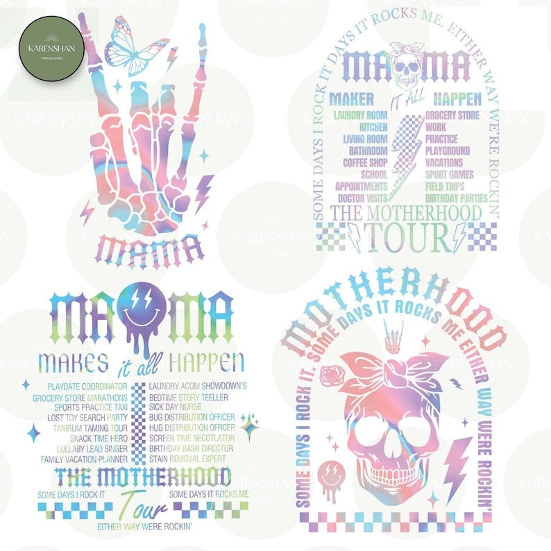 The Motherhood Tour PNG Bundle, Some Days I Rock It Png, Some Days It Rocks Me Png Sublimation, File Digital Download