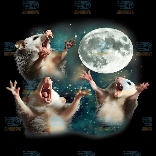 Three-Opossum-Moon-Weird-Cursed-Meme-Png