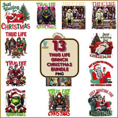 ThugLifeGrinchChristmasBundlePng_1