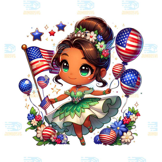 Tiana-Princess-America-4th-Of-July-Png