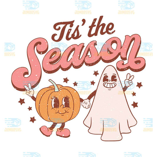 Tis-The-Season-Spooky-Pumpkin-And-Ghost-Svg