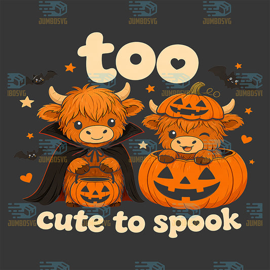 Too-Cute-To-Spook-Highland-Cow-Halloween-Svg