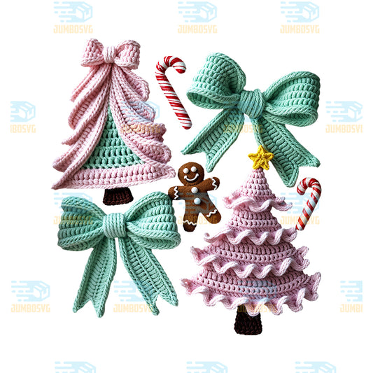 Tree-Coquette-Yarn-Crochet-Christmas-Png