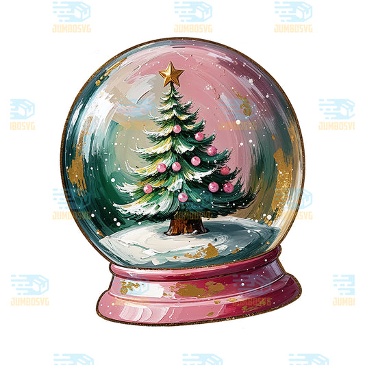 Tree-Snow-Globe-Yarn-Crochet-Christmas-Png