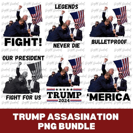 Trump assassination Png Bundle, Trump President Png, Trump 2024 Supporter Png