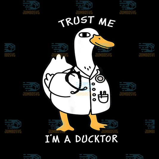 Trust-Me-I-m-A-Ductor-Whimsical-Duck-Doctor-Animals-Lovers-Png