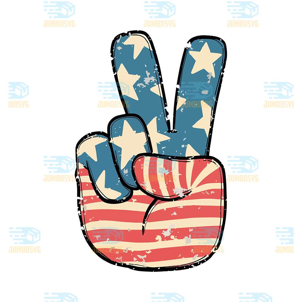 Two-Fingers-Usa-4th-Of-July-Svg