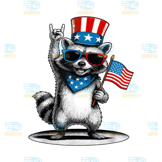 USA-Patriotic-Raccoon-4th-Of-July-Png