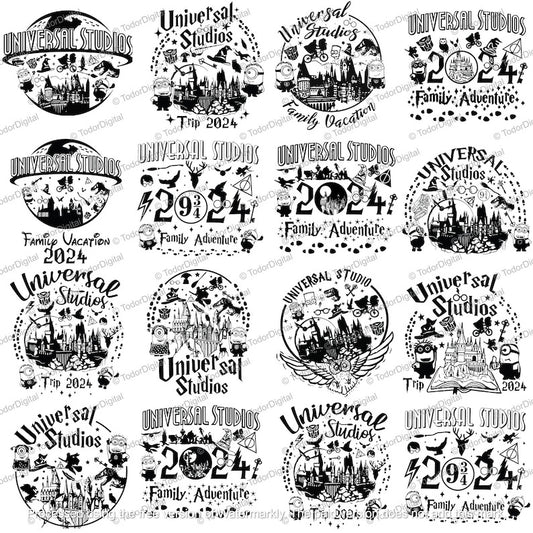 Universal Studios Svg Bundle 2024, Universal Trip svg, Family Vacation svg, Magical Kingdom Svg, Family Vacation, Family Trip 2024