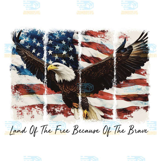 Usa-American-Flag-Land-Of-Free-Because-Of-The-Brave-Png