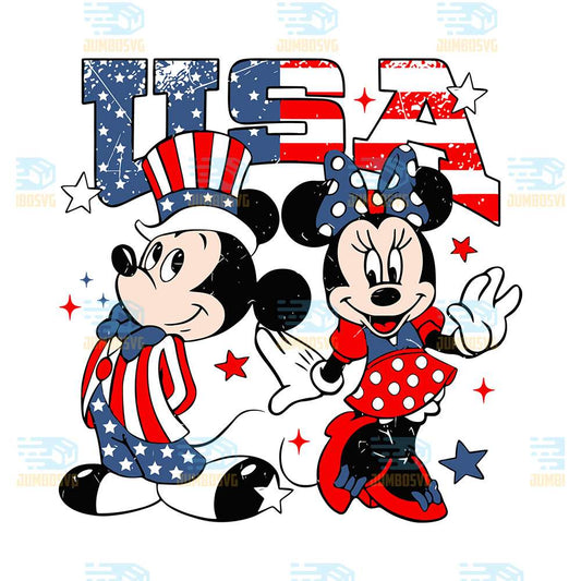 Usa-Mickey-And-Minnie-4th-Of-July-Svg