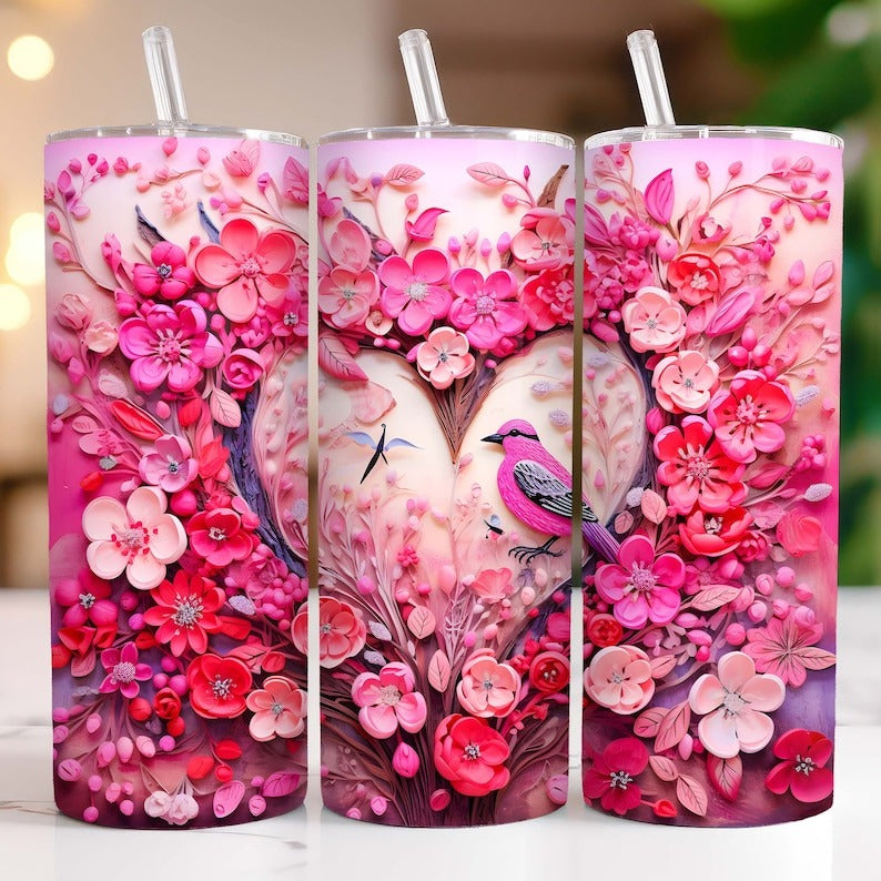 Valentine Tumbler Wrap Bundle, 20oz Skinny Valentine Tumbler Sublimation Designs, Valentines day Tumbler PNG, Instant Digital Download.1