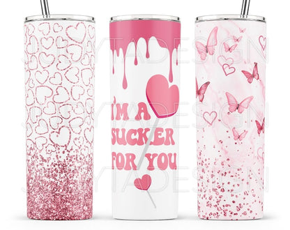 Valentine Tumbler Wrap Bundle, Valentine 20oz Skinny Tumbler Designs, Valentine Sublimation Designs, Valentines Day Tumbler Wrap