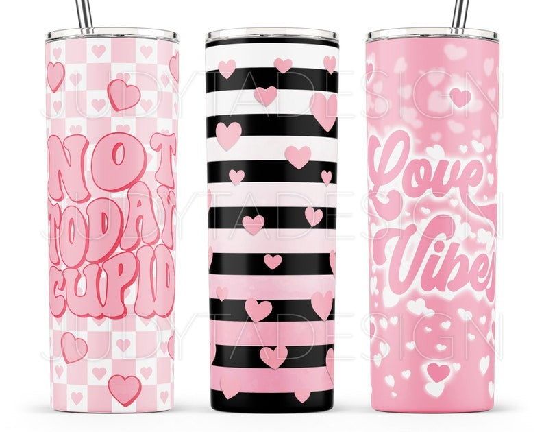 Valentine Tumbler Wrap Bundle, Valentine 20oz Skinny Tumbler Designs, Valentine Sublimation Designs, Valentines Day Tumbler Wrap