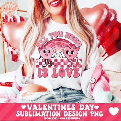 Valentine png bundle, Valentines day svg png, Retro Valentine png, Valentine Shirt png sublimation design, love heart png, trendy bundle PNG.1