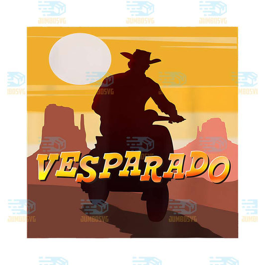 Vesperado-Scooter-Cowboy-Western-Png