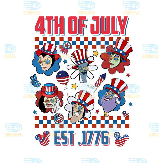 Villains-America-4th-Of-July-Est-1776-Png