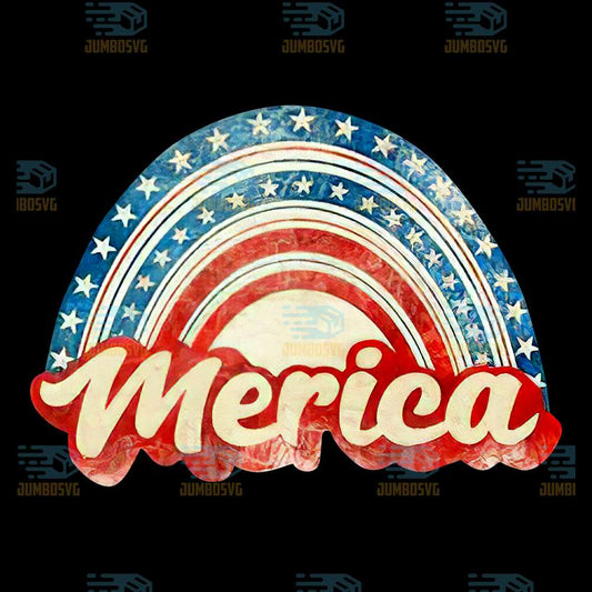 Vintage-Rainbow-America-4th-Of-July-Png