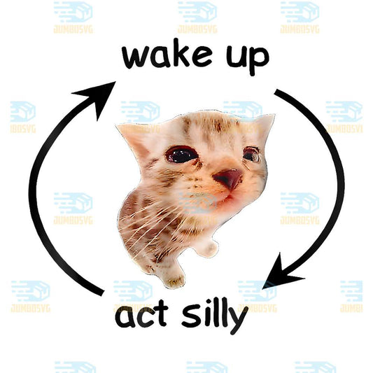 Wake-Up-Act-Silly-Cat-Kids-Png