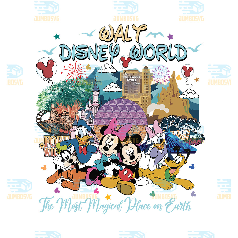 Walt-Disney-World-Mickey-Minnie-Friends-Castle-Vacation-Png