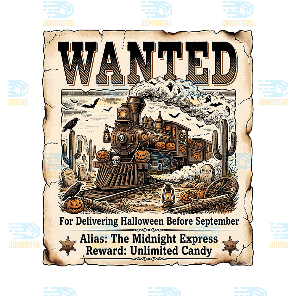 Wanted-For-Delivering-Halloween-Before-September-Svg