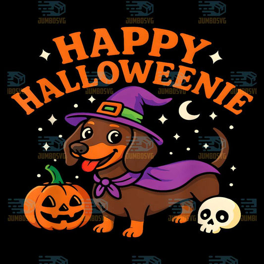 Weiner-Dog-Witch-Happy-Halloweenie-Cute-Halloween-Dachshund-Png